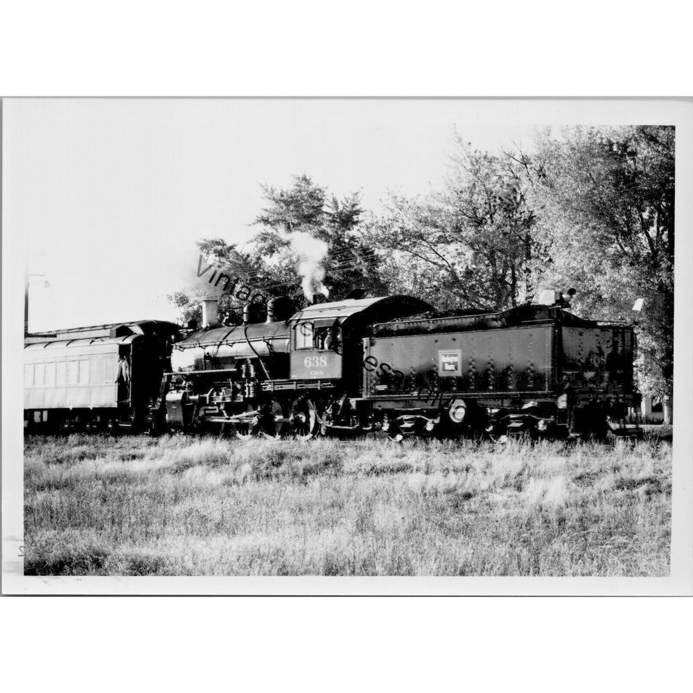 Vtg c&s colorado southern railway burlington route 638 steam locomotive t2-331